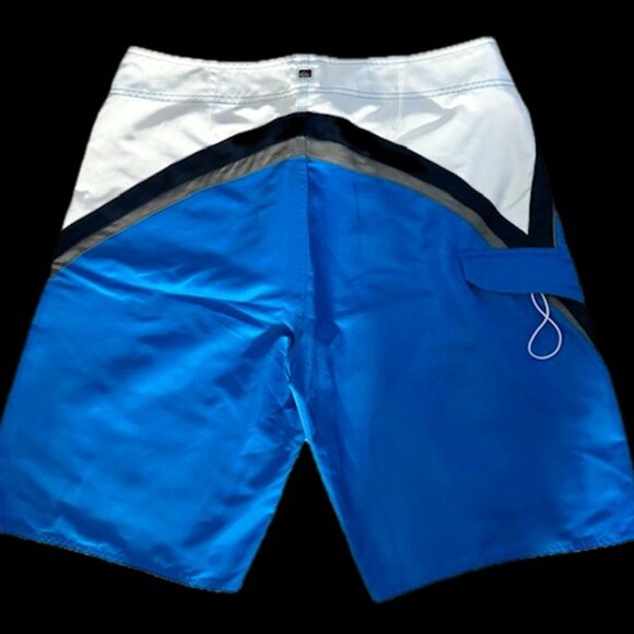 Quicksilver Blue Board Shorts Mens Size 36 - Picture 2 of 6